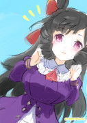 急にでっかくなったから急いで勝負服をあわせたルビーちゃん