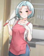 エプロン姿な玉波