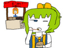 深い意味はないがタコ焼きを頬張るぢゆし