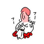 ウンコシーツを喉に詰まらせる陰毛絵師