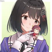 Skeb　艦これ　羽黒×ちび神風