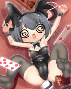 ぐるぐる目まんぐりがえし腋網タイツバニーNYN