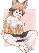 バトルに負けて満身創痍なアカギツネさん