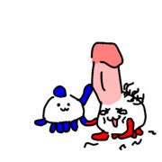 青に慰めてもらう陰毛絵師