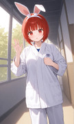 柔道着を着ているウェンディちゃん