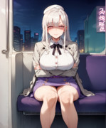 電車向かい席マキナ