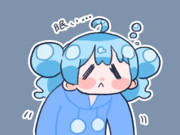 作業に疲れて寝落ちする時の顔