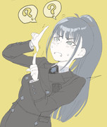 手尺で何かを測る雨夜燕