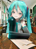 ミクさんとカフェで打ち合わせ♬.*ﾟ