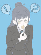 口内から毛を取り除く雨夜燕