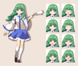 東風谷早苗（紺珠伝）立ち絵素材