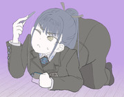 生徒会室を掃除する雨夜燕