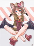 あぐら座りが似合うコウモリ