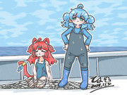 魚猫の娘が水揚げされた時の絵