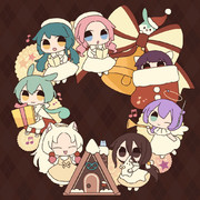 クリスマスリースなとうほく家