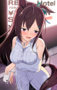 トレーナーとイベント参加したら終電逃したドーベル