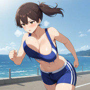 ランニング中の加賀