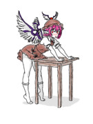 みすちー机の角でなにしてるの？
