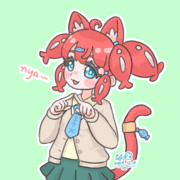 ポニテならぬフィッシュテール(?)