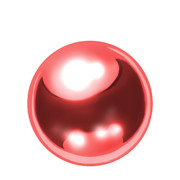 【素材】クリスマス飾り・ボール・赤・メタリック【フリー素材処くらげや】