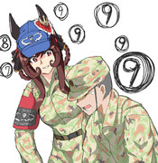 ジェンティル３曹と一緒にトレーニングだ！