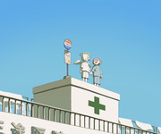 病院の屋上