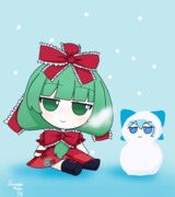 ふもふも雛とチルだるま