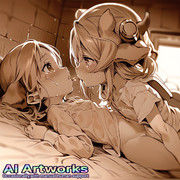 【AI加筆絵】ロリ百合
