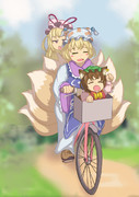 自転車に乗って・・