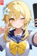 自撮りするセーラー服の蛍ちゃん