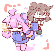 さとうの切り餅を「またつまらぬ物を切ってしまった…」するゆかりさん