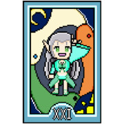 【ドット絵】邪眼姫タロット「21.世界」