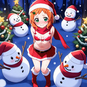 サンタコスをする犬飼いろは①