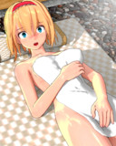 岩盤浴中のアリスさん