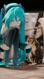 初音ミクと猫