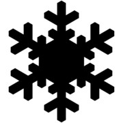 【素材】雪の結晶２・シルエット【フリー素材処くらげや】