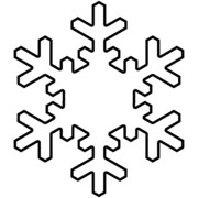 【素材】雪の結晶４・シルエット【フリー素材処くらげや】