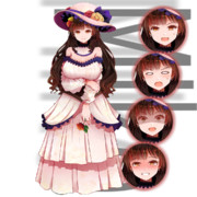 荒野沖氏製 先代巫女立ち絵別衣装版