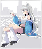白髪ねこ。
