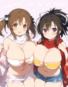 十時愛梨と飛鳥（閃乱カグラ）の、ハッピー・にゅう・イヤー