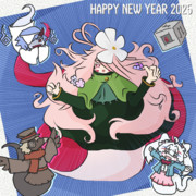HAPPY NEW YEAR 2025 へびどし！