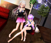 【ゆかりさん萌えリンク】おすわりゆかりんと IAちゃん…♡