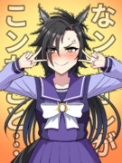 シャカールに笑顔でピースしてもらえた