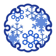【素材】雪華雪輪１・透過素材・和柄【フリー素材処くらげや】