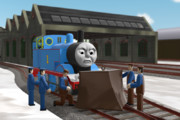 【MMDモデル配布あり】トーマスの雪かき(第6期)