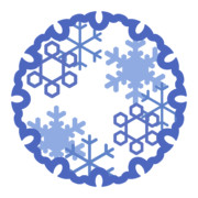 【素材】雪華雪輪2・透過素材・和柄【フリー素材処くらげや】