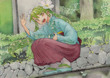梅花藻ちゃんに手を振る白石梅花藻姫