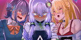 モカ⇨ゆか⇦マキ