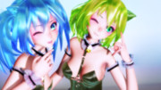 猫ミクさんと猫GUMIさん