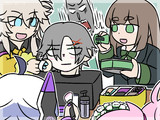 替えの頭をメイクされていた剣崎さん。
